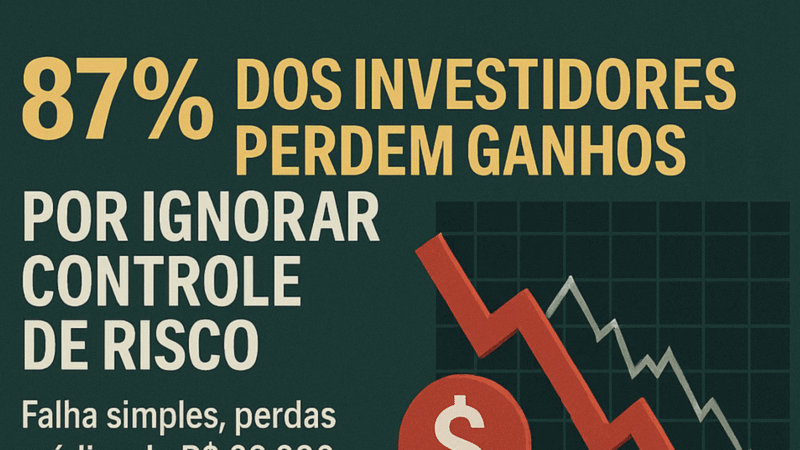 87% dos investidores perdem ganhos por ignorar controle de risco. Falha simples, perdas médias de R$ 60.000 em cinco anos. Esse erro comum anula estratégias vencedoras. Mercado pune negligência com volatilidade e drawdowns severos. Métodos Comprovados reduzem perdas e protegem capital. Estudos financeiros mostram queda média de 45% em drawdowns. Falhas operacionais e alocação errada explicam a maioria das perdas. Soluções práticas existem e funcionam em cenários reais. Continue lendo para descobrir medidas imediatas e passos concretos. Os próximos parágrafos revelam técnicas comprovadas e checklists acionáveis testadas em mercado real.
